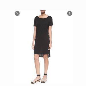 T by Alexander Wang black t shirt dress with pocket size small
